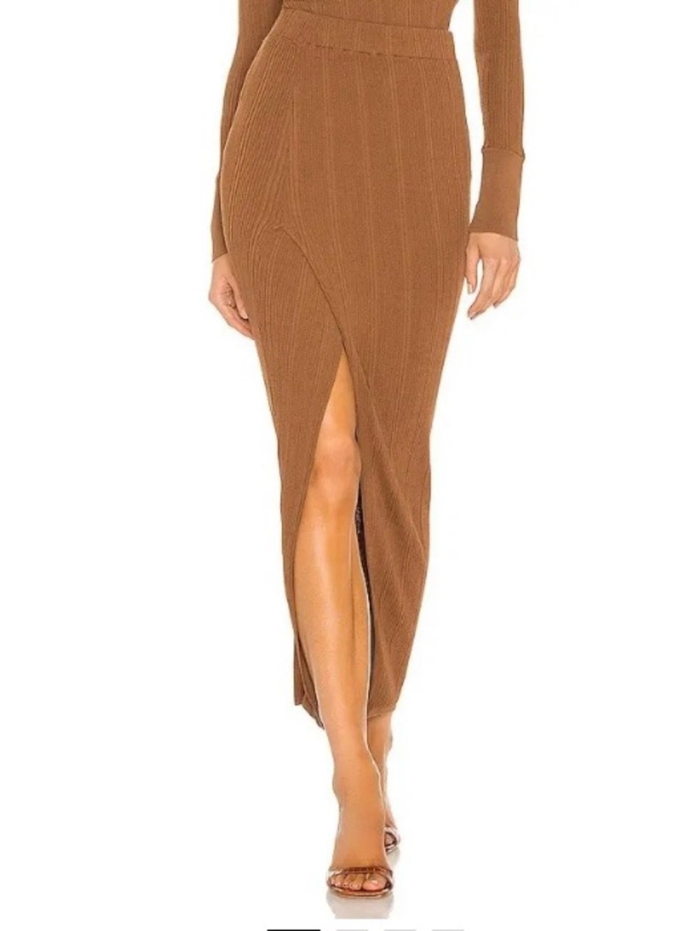 Ronny Kobo Brown Arroni Knit Skirt NWT